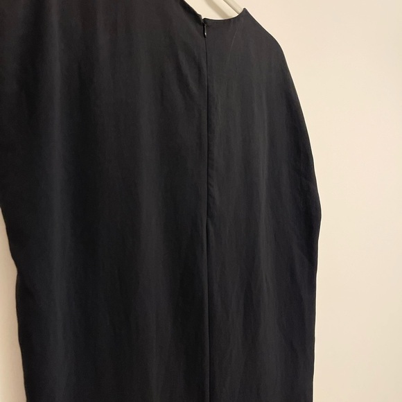 Everlane 100% triacetate dress 00 black quiet luxury neutral minimal modern midi - Picture 7 of 12